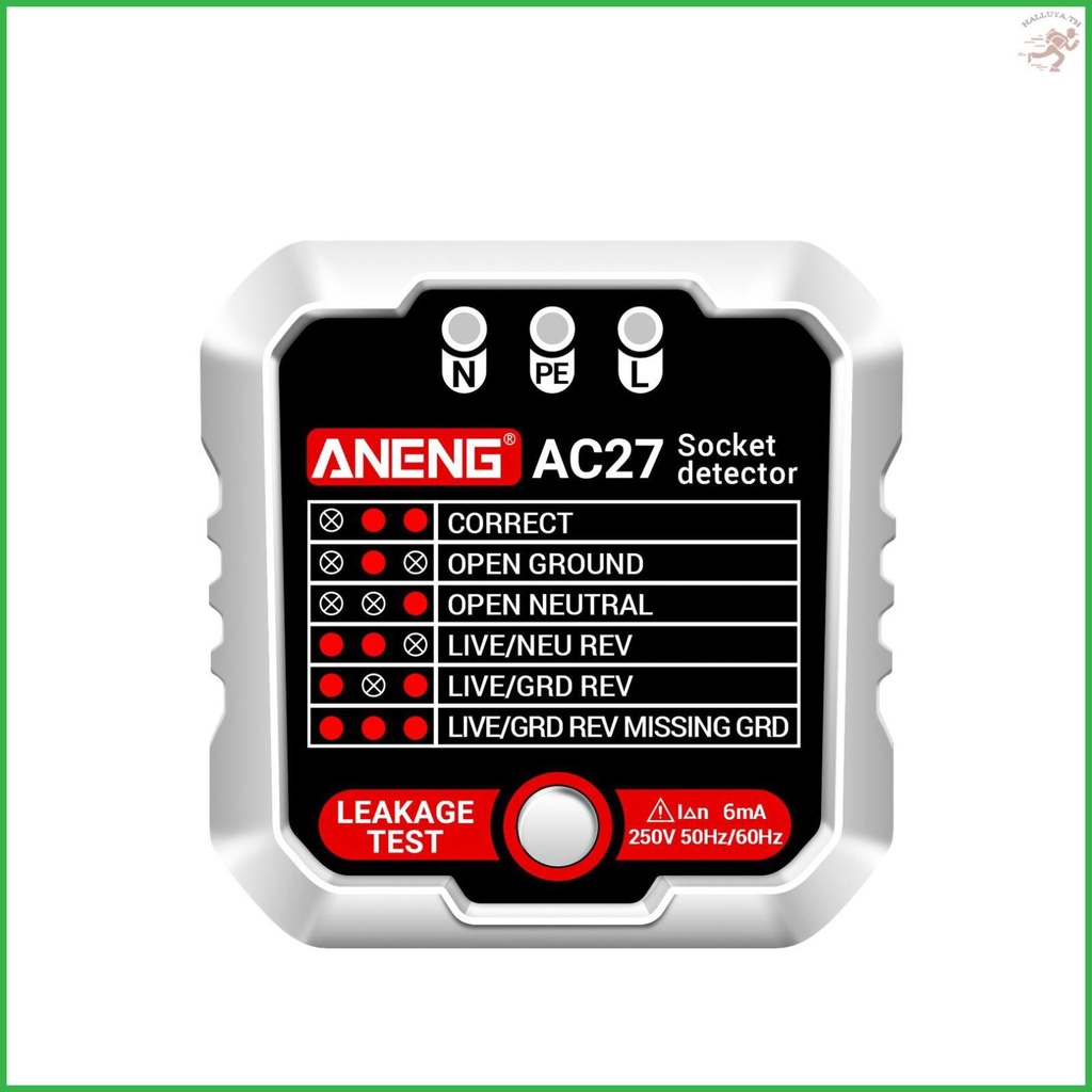ANENG Outlet Tester 250V for Automatic Detection of Socket Polarity and Ground Line in Home