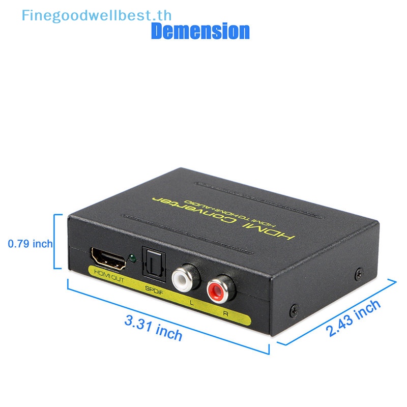 Fb3c 1080P HDMI เป็น HDMI ออปติคอล + SPDIF + RCA L / R ตัวแปลงแยกเสียง ขายดี