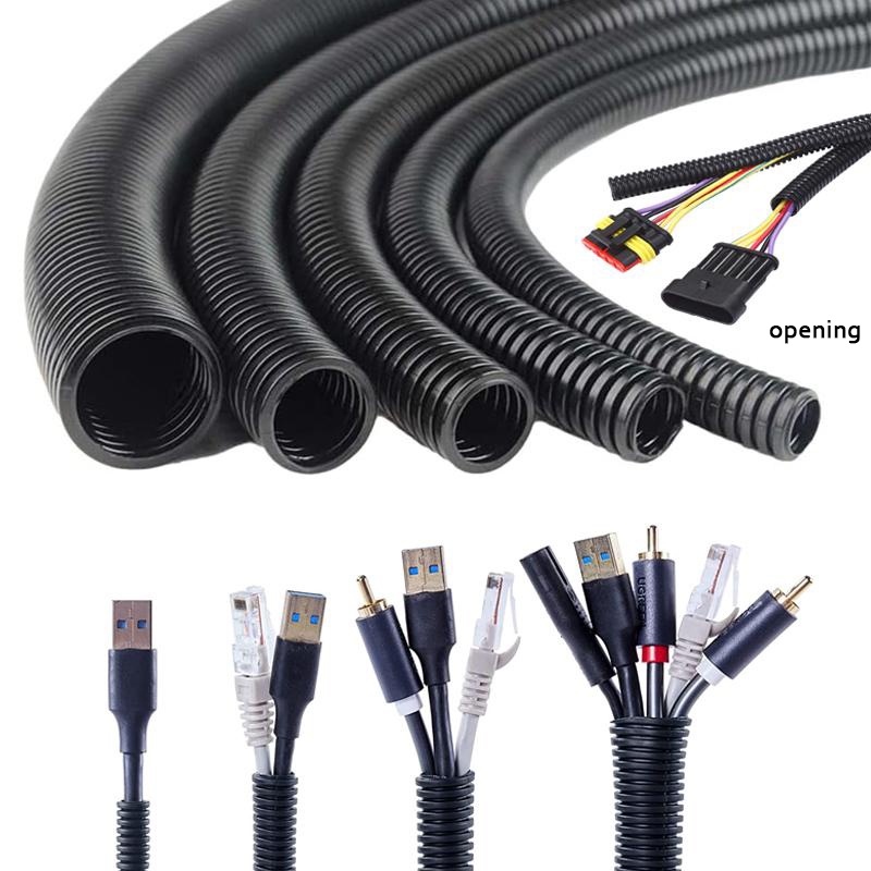 Split Loom Wire Conduit Hose Tubing 7 10 13 15 18 25 28mm Flexible Cover Car
