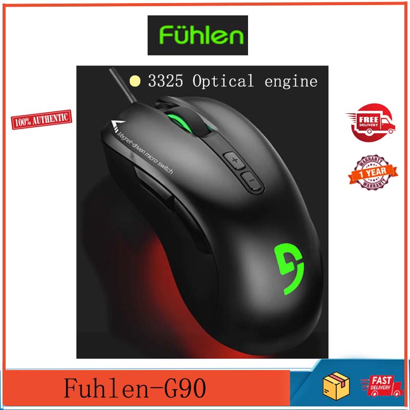 Fuhlen G90 เมาส์เกมมิ่ง แบบใช้สาย ไมโครแอคชั่น แม่เหล็ก สําหรับคอมพิวเตอร์ โน้ตบุ๊ก