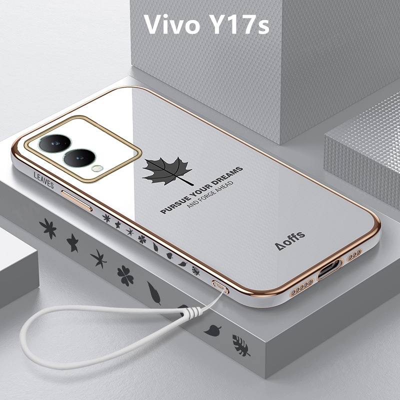 เคส Vivo Y17s case ลายใบเมเปิ้ล TPU แบบนิ่ม เคสมือถือ เคสโทรศัพท์ Vivo Y17s