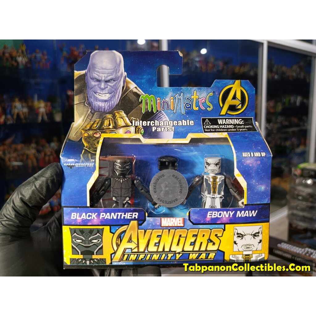 Minimates Marvel The Avengers Movie Infinity War Black Panther and Ebony Maw 2-pack