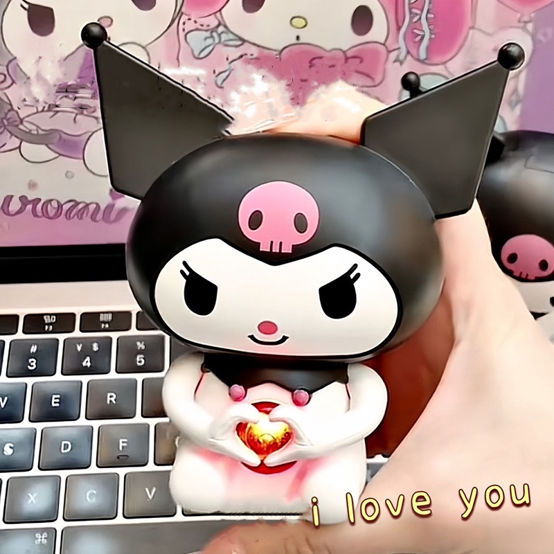ตุ๊กตาฟิกเกอร์ Kuromi love เรืองแสง I love you Sanrio Cinnamoroll สําหรับตกแต่งบ้าน