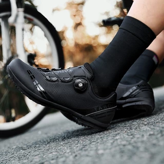 [Cycling Sports] รองเท้ากีฬา รองเท้าปั่นจักรยาน พื้นยาง ไร้ล็อค รองเท้าคลีท เหมาะกับขี่จักรยานเสือภูเขา สําหรับผู้ชายT27-3