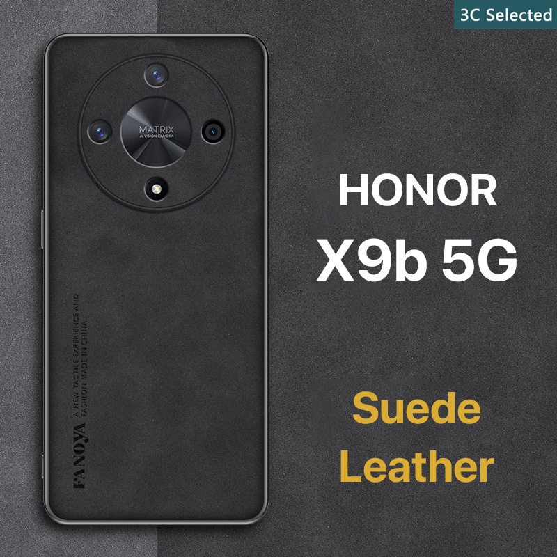 หนังกลับ เคส HONOR X9b 5G Case สัมผัสที่สบาย ป้องกันลายนิ้วมือ ขอบTPUนุ่ม ป้องกันกล้อง ปกป้องหน้าจอ กันกระแทก HONOR X9b 5G