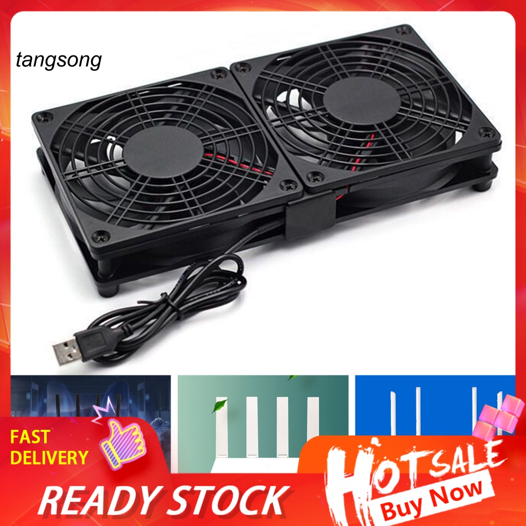 Tang_ เราเตอร์พัดลมระบายความร้อน เสียงเงียบ พอร์ต Usb สําหรับคอมพิวเตอร์ แท็บเล็ต