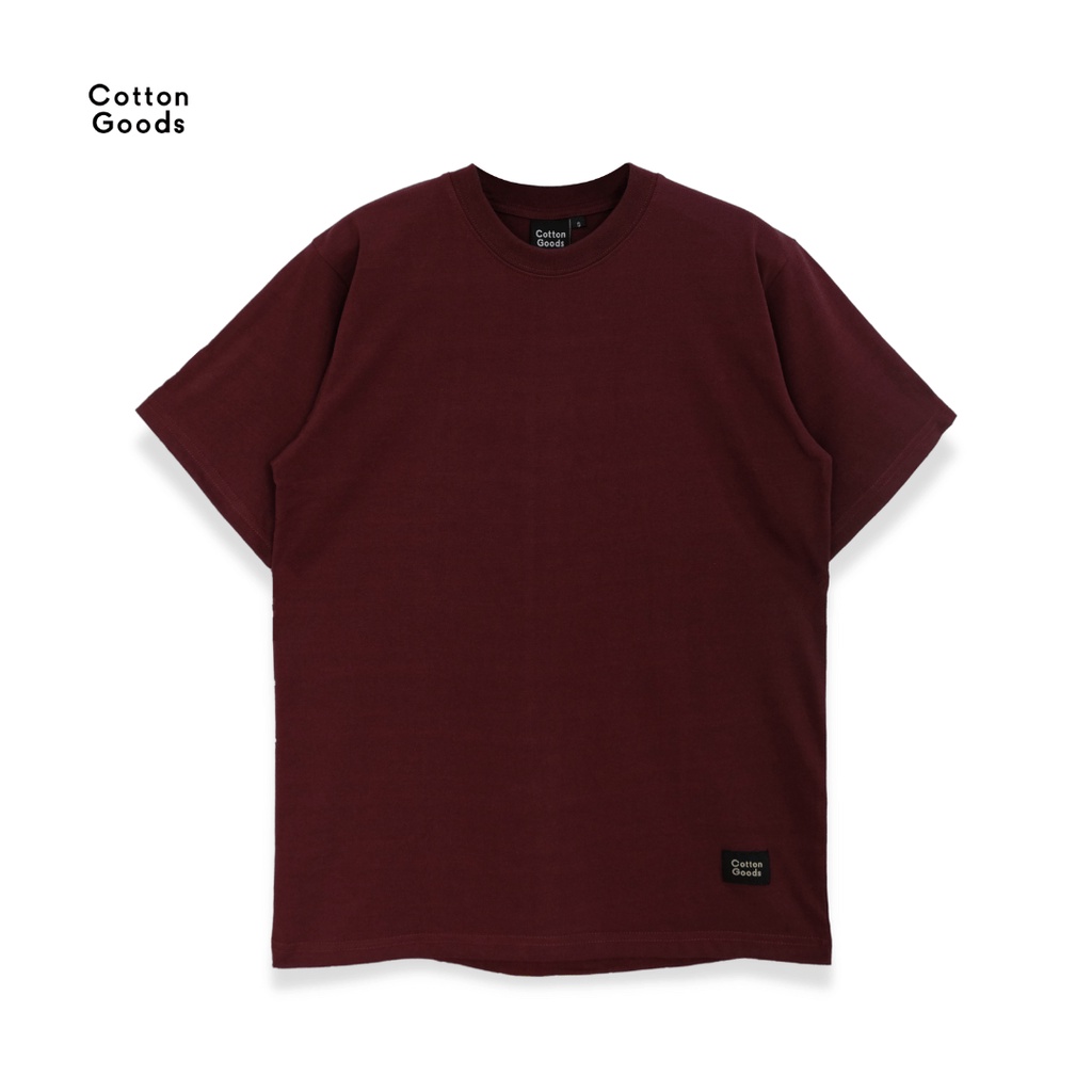 เสื้อยืด Cotton Goods Plain Oversize 20s Coffey Maroon Tees