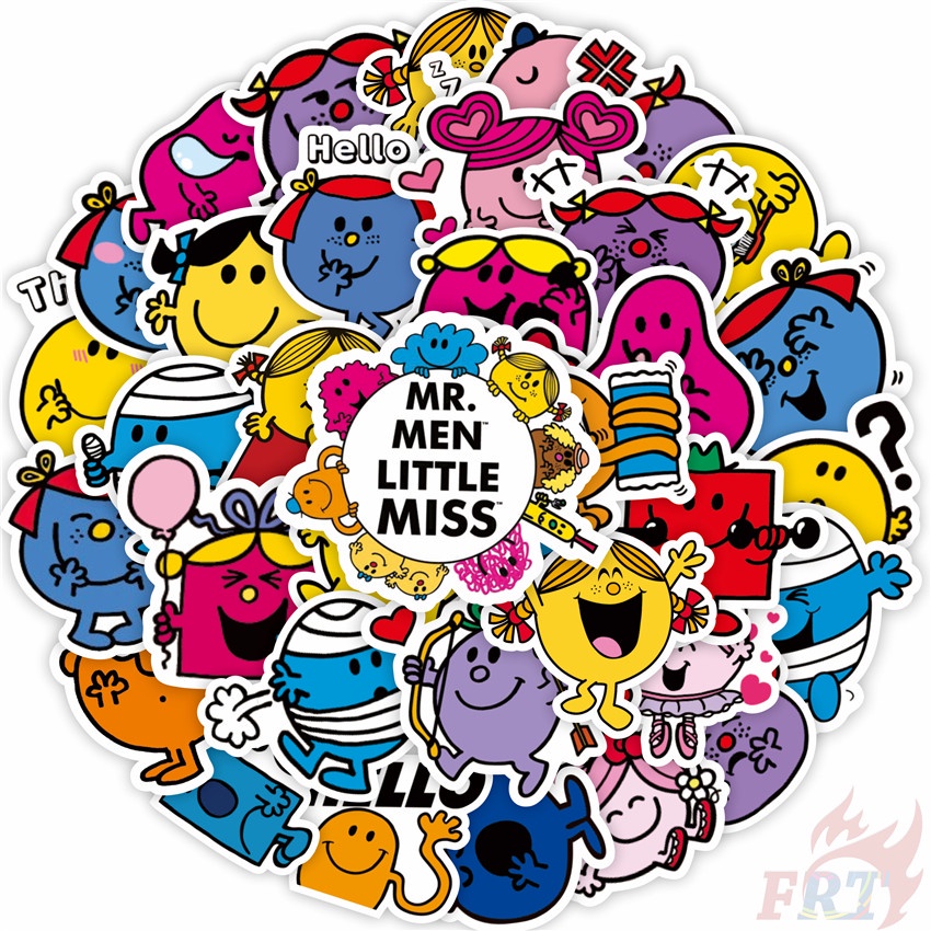 80Pcs/Set ❉ Mr. Men and Little Miss . Funny Emoji Stickers ❉ Fashion DIY Decals Doodle Stickers