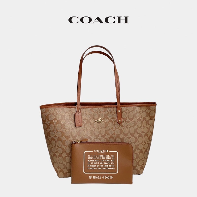 ของแท้ 100% COAC H MollieTote กระเป๋าถือ กระเป๋าสะพายไหล่ 58292