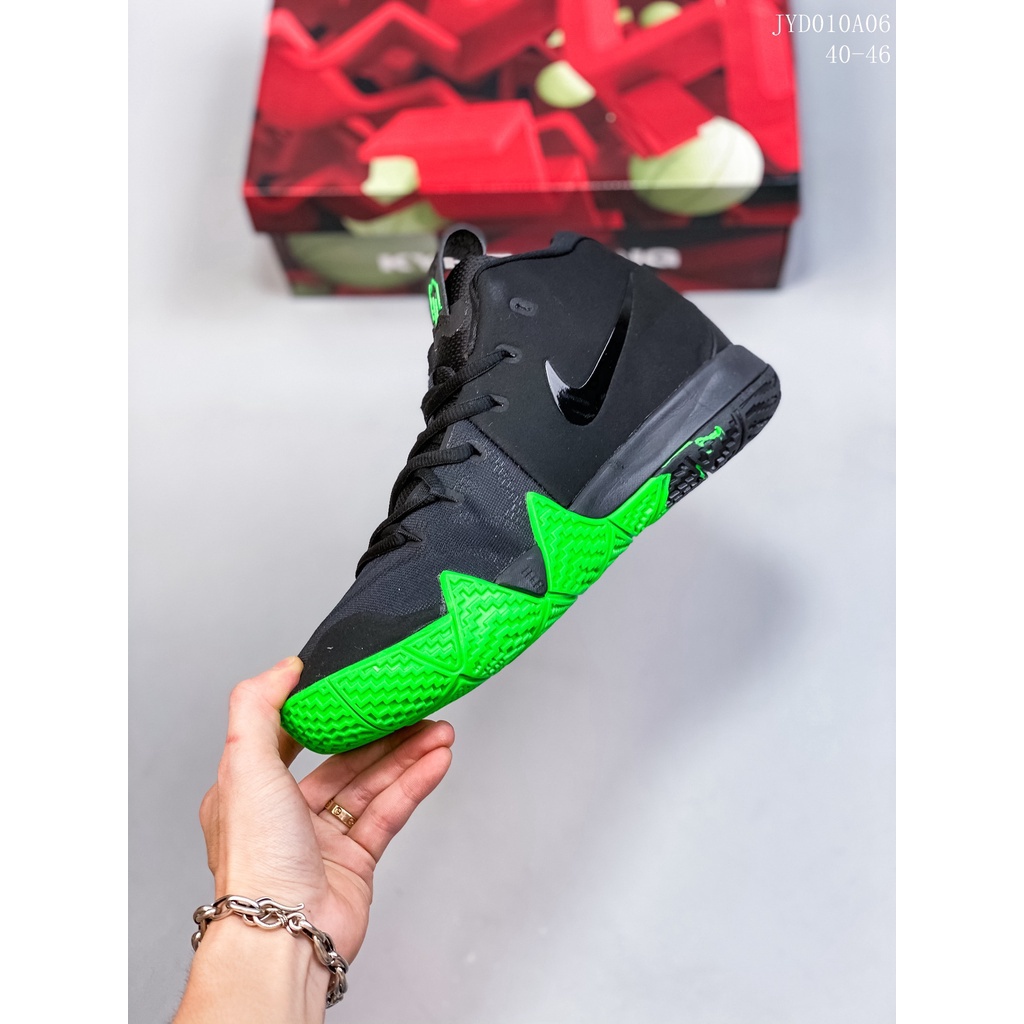 Kyrie 4 best sale black and green