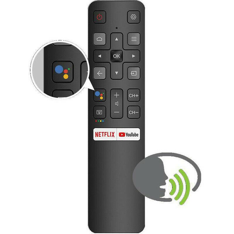 ใหม่ RC802V FNR1 สําหรับ TCL Voice TV รีโมทคอนโทรล Netflix YouTube 75S434