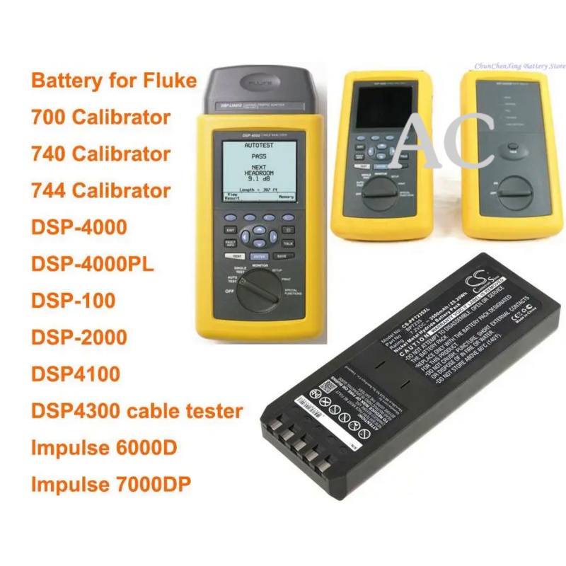 AC Cameron Sino 2500mAh/3500mAh battery BP7235 for Fluke DSP4100, DSP4300 cable tester, Impulse 6000