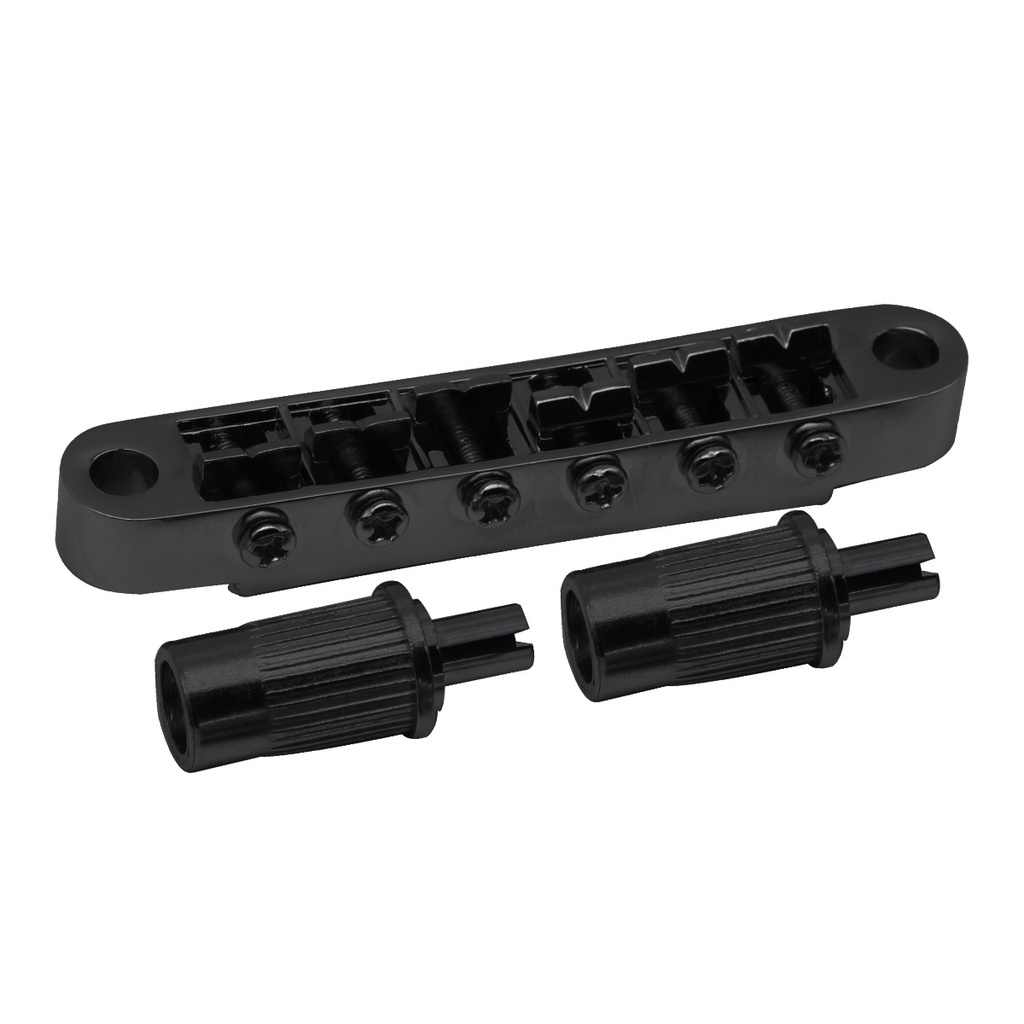 FLEOR Black LP Guitar Bridge with Studs fit LP SG Guitar Parts