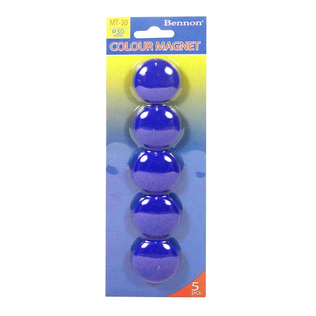 เม็ดแม่เหล็กกลม BENNON MT-30 ขนาด 30 มม. ( จำนวน 1 แผง)