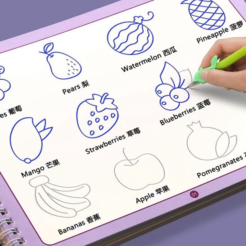 [JS] สมุดวาดภาพระบายสี รูปร่อง สีแดง สําหรับเด็ก - รูปที่ 4