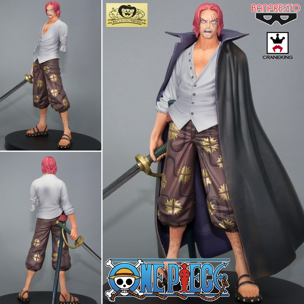 Model Figure งานแท้ Original ฟิกเกอร์ แมวทอง Banpresto One Piece วันพีซ  Shanks แชงคูส ผมแดง แซงคส์ lucky