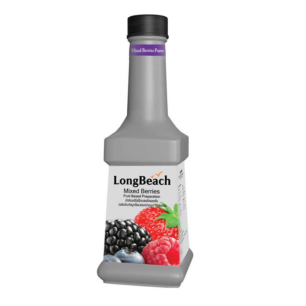 Longbeach ลองบีช เพียวเร่มิกซ์เบอรี่ Puree Mixberry 900 ml. (05-6565)