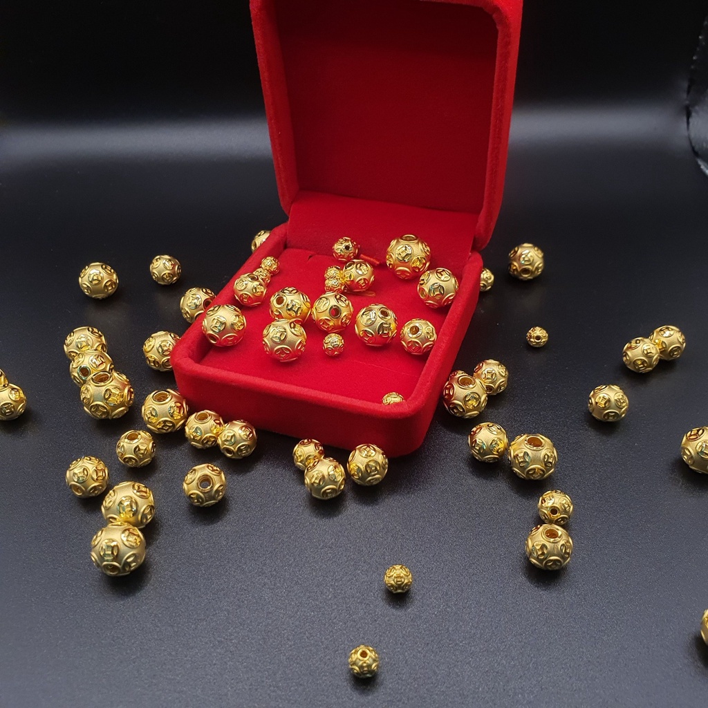 TURBO [999G] [14MM] เสน่ห์ลูกปัดเงิน 金珠通