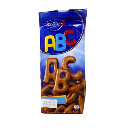 Bahlsen Abc Chocolate Biscuit 100g บาวเซ่นบิสกิตรูปตัวอักษรเคลือบคาราเมลรสโกโก้ 100กรัม