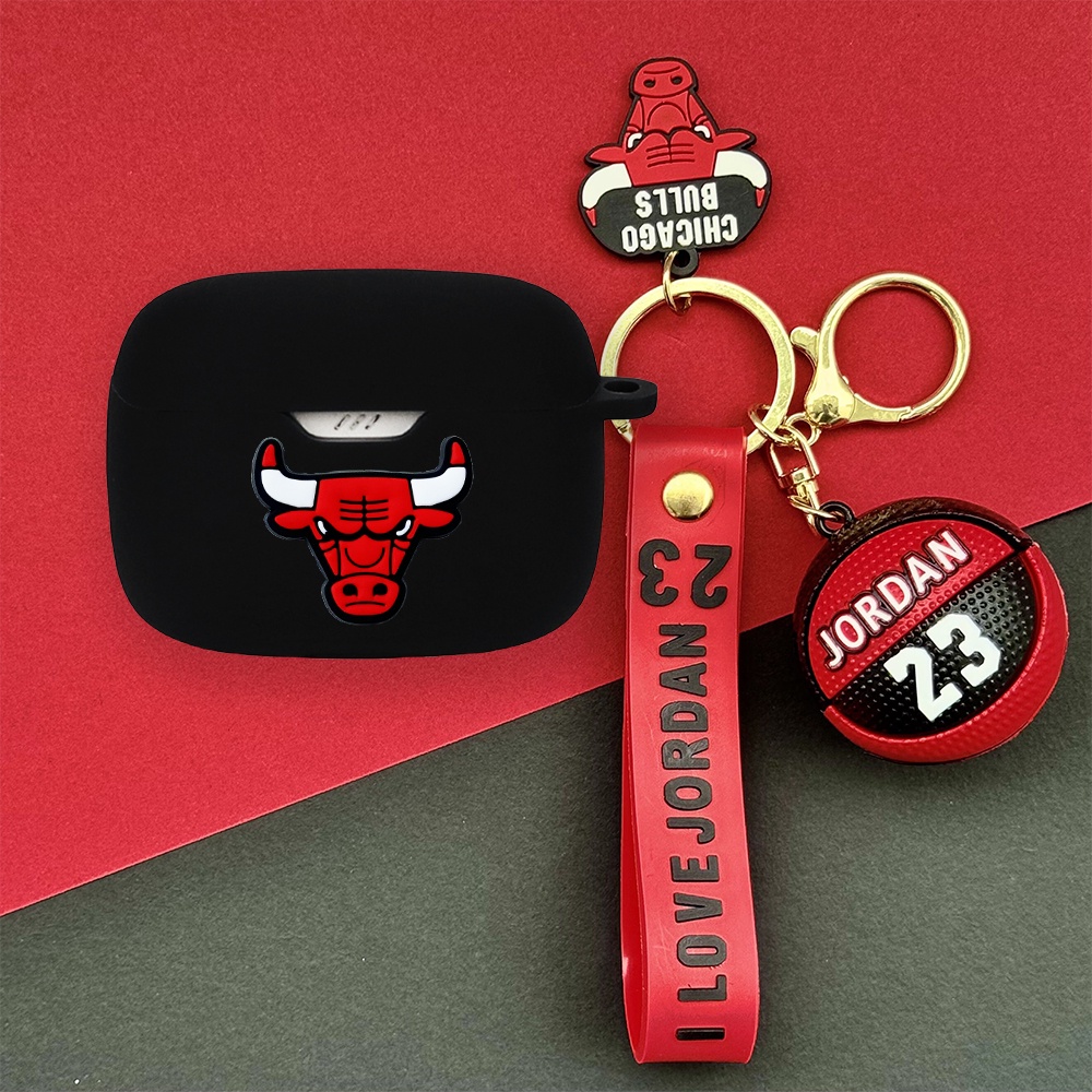 For JBL TUNE Beam Case JBL TUNE Buds Silicone Soft Case Creative Basketball Keychain Pendant JBL TUN