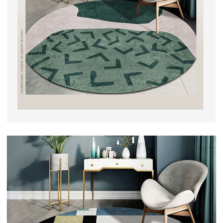 พรมปูพื้น ทรงกลม แบบ