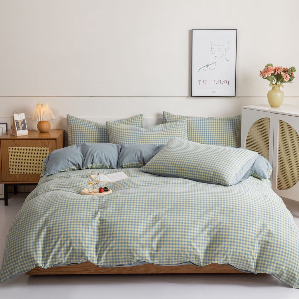ผ้าปูที่นอนMUJI-STYLE ขนาด 3.5 ฟุต/5 ฟุต/6 ฟุต 14 นิ้ว Bed Sheet Cotton100%