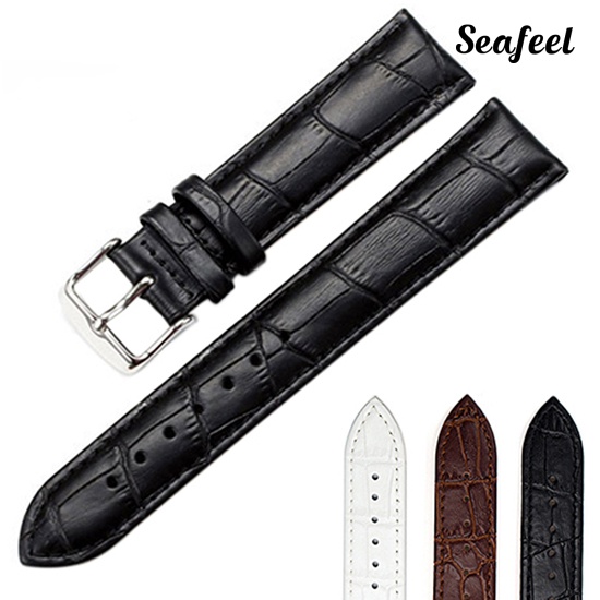 [COD]✿สายนาฬิกาข้อมือ สายหนังเทียม หัวเข็มขัด สีดํา น้ําตาล ขาว สําหรับผู้หญิง ผู้ชาย Unisex