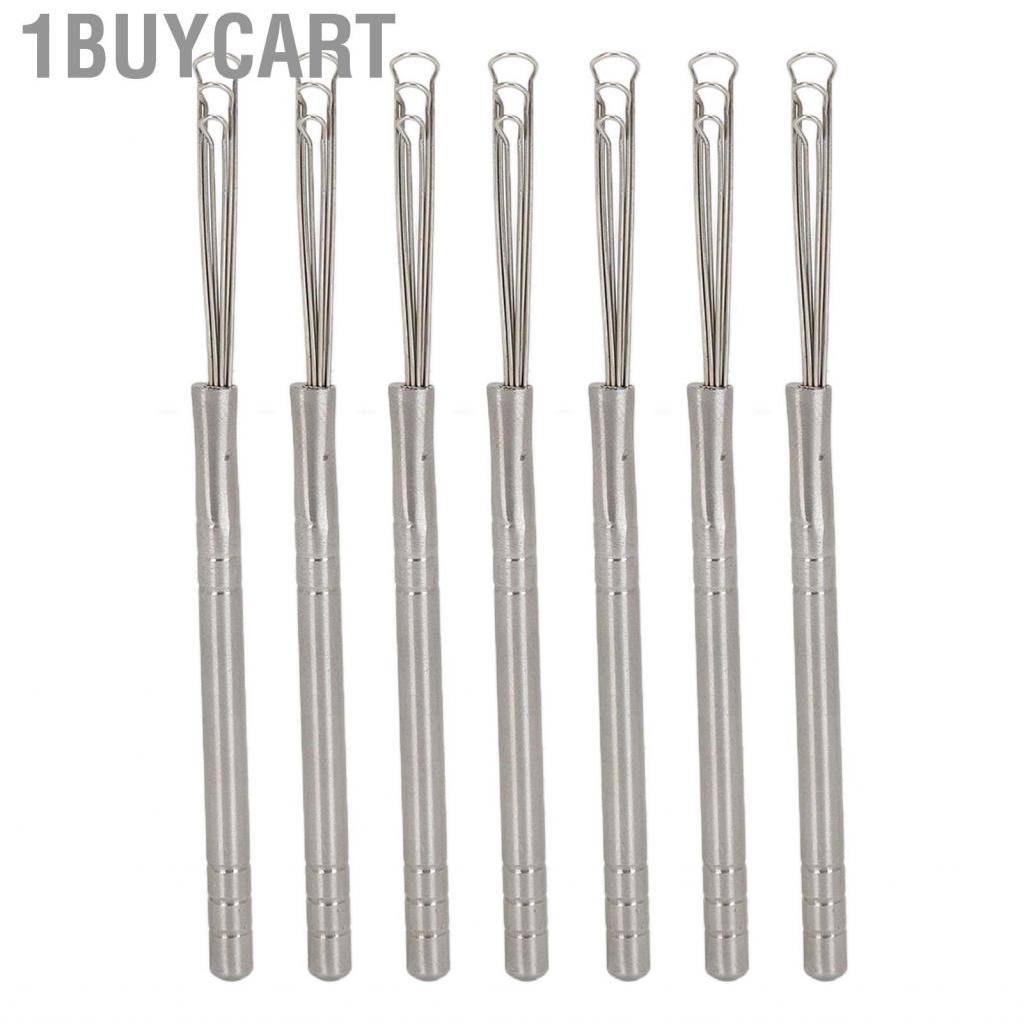 1buycart Stainless Steel 3 Ring Ear Cleaner Elastic Wax Removing Tool for Adults