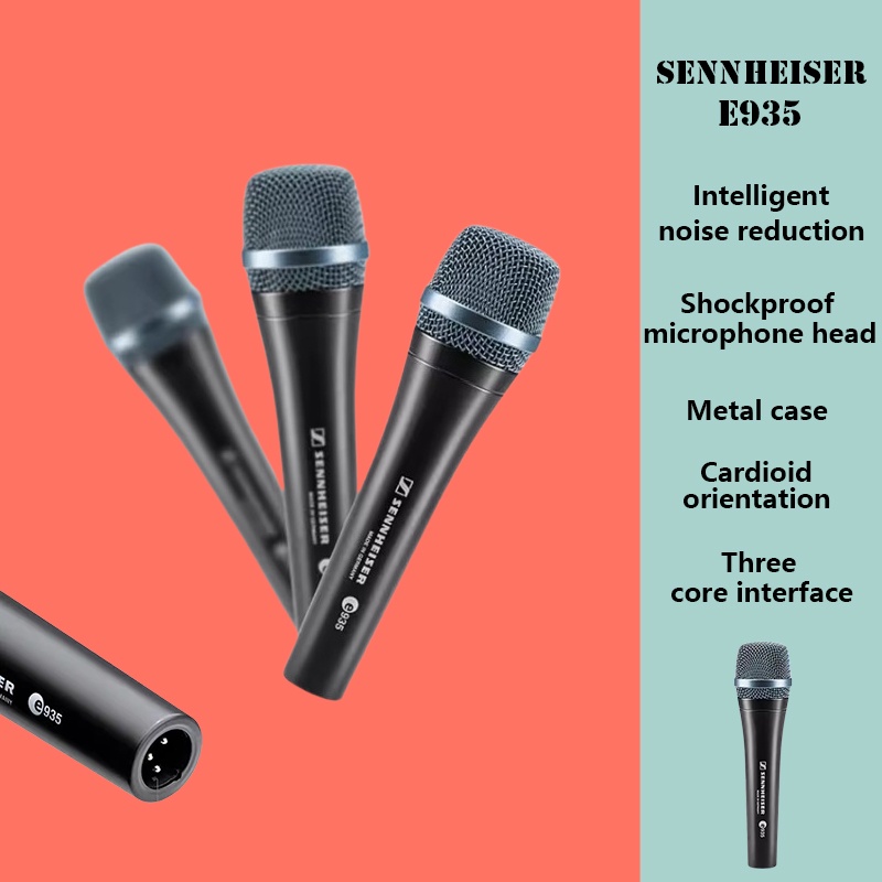 Sennheiser E935 ไมโครโฟนไดนามิก ไดนามิกคาร์ดิออยด์ สําหรับบันทึกเสียง ร้องเพลง ร้องเพลงสด เฉพาะ ไมโครโฟนสําหรับเวที