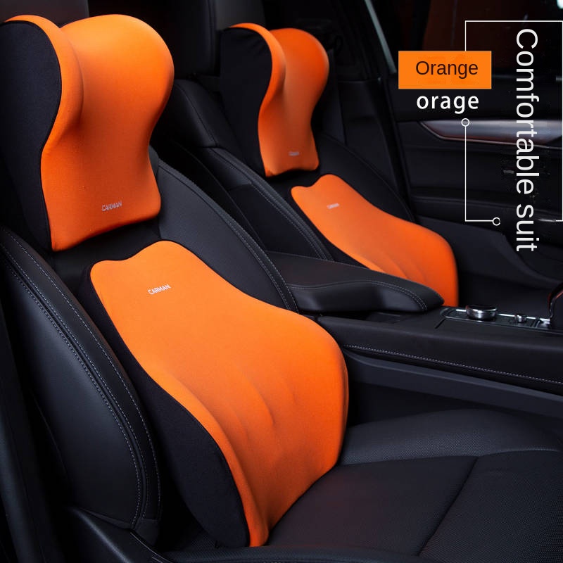 Automotive Headrest Lumbar Support Pillow Memory Foam Car Seat Cushion Cervical Spine Neck Pillow Car Four Seasons Interior Decoration Supplies cYZ7