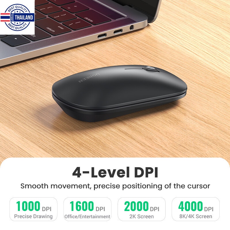 【Mouse】UGREEN Bluetooth 2.4G Wireless Mouse 4000DPI for MacBook Tablet Laptop Computer Desktop PC Model: 90372