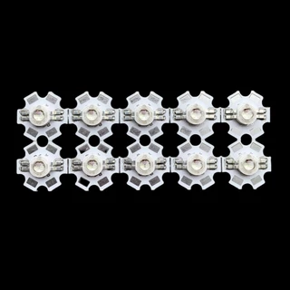 10 ชิ้น 1 วัตต์ 3 วัตต์ 5 วัตต์พลังงานสูงหลอดไฟ LED ไดโอดเต็มสเปกตรัมอบอุ่นเย็นธรรมชาติสีขาวสีแดงสีเขียว Royal Blue UV RGB พร้อม 20 มิลลิเมตร Star PCB