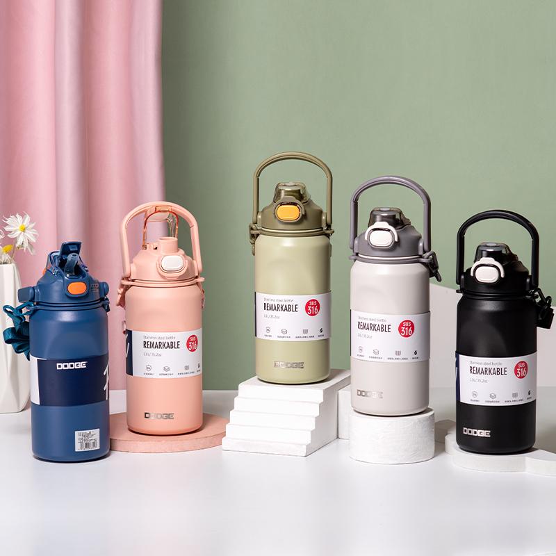 DODGE กระติกน้ำเก็บความร้อนเเละเย็น รุ่นฝา2หัว 2in1 ขนาด 1000ml (ของแท้)