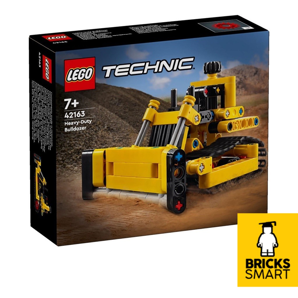LEGO 42163 Technic Heavy-Duty Bulldozer Building Toy Set (195 ชิ้น)