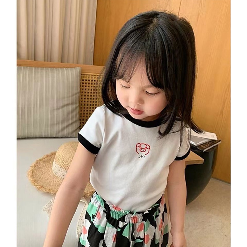 90-140พร้อมส่ง ส่งฟรี เสื้อยืดแขนสั้น ผ้าเรยอน ลายทาง สีแคนดี้ สไตล์เกาหลี ฤดูร้อน สําหรับเด็กผู้หญิงชุดเด็กอ่อน เสื้อเด็ก1ขวบ 2ขวบ 3ขวบ 4ขวบ 5ขวบ 6ขวบ
