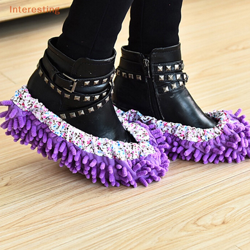 [Interesting] ใหม่ 1 ชิ้น al Sweep floor uncovered lazy drag overshoes รองเท้าแตะทําความสะอาด สูท ทําความสะอาด หมวกไม้ถูพื้น ที่ไม่ได้เปิด คลุมรองเท้า ทําความสะอาด