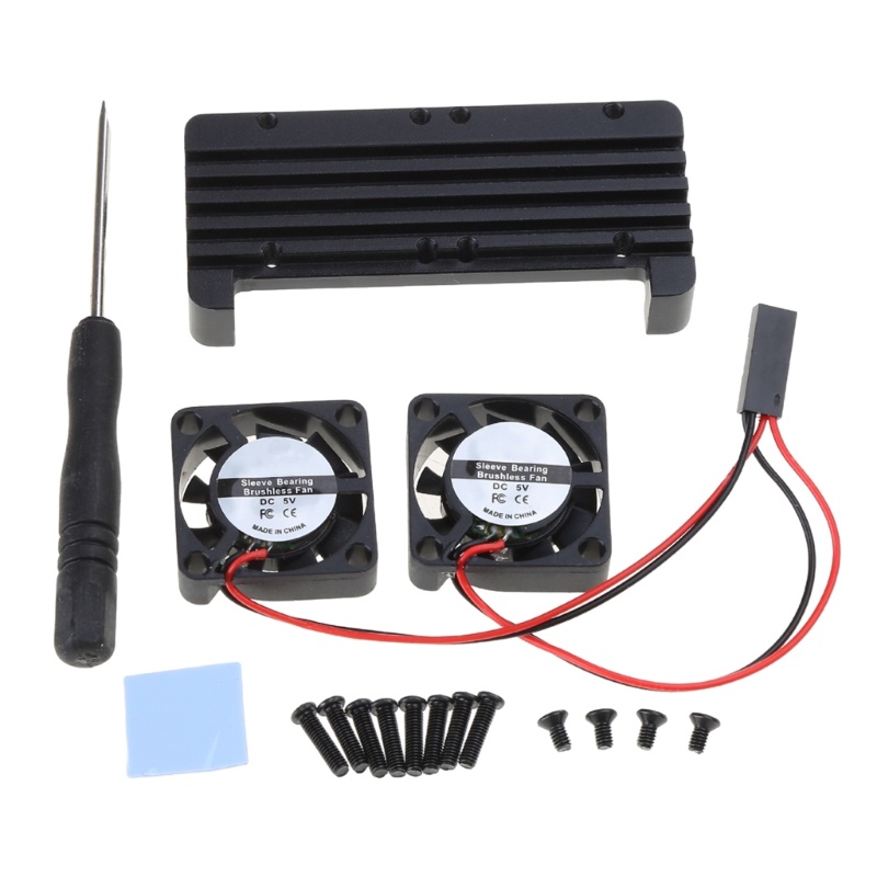 WIN อลูมิเนียมอัลลอยด์ระบายความร้อนสําหรับเคสพร้อมพัดลมคู่สําหรับเกราะ Quad-core Pi Zero 2W สําหรับ