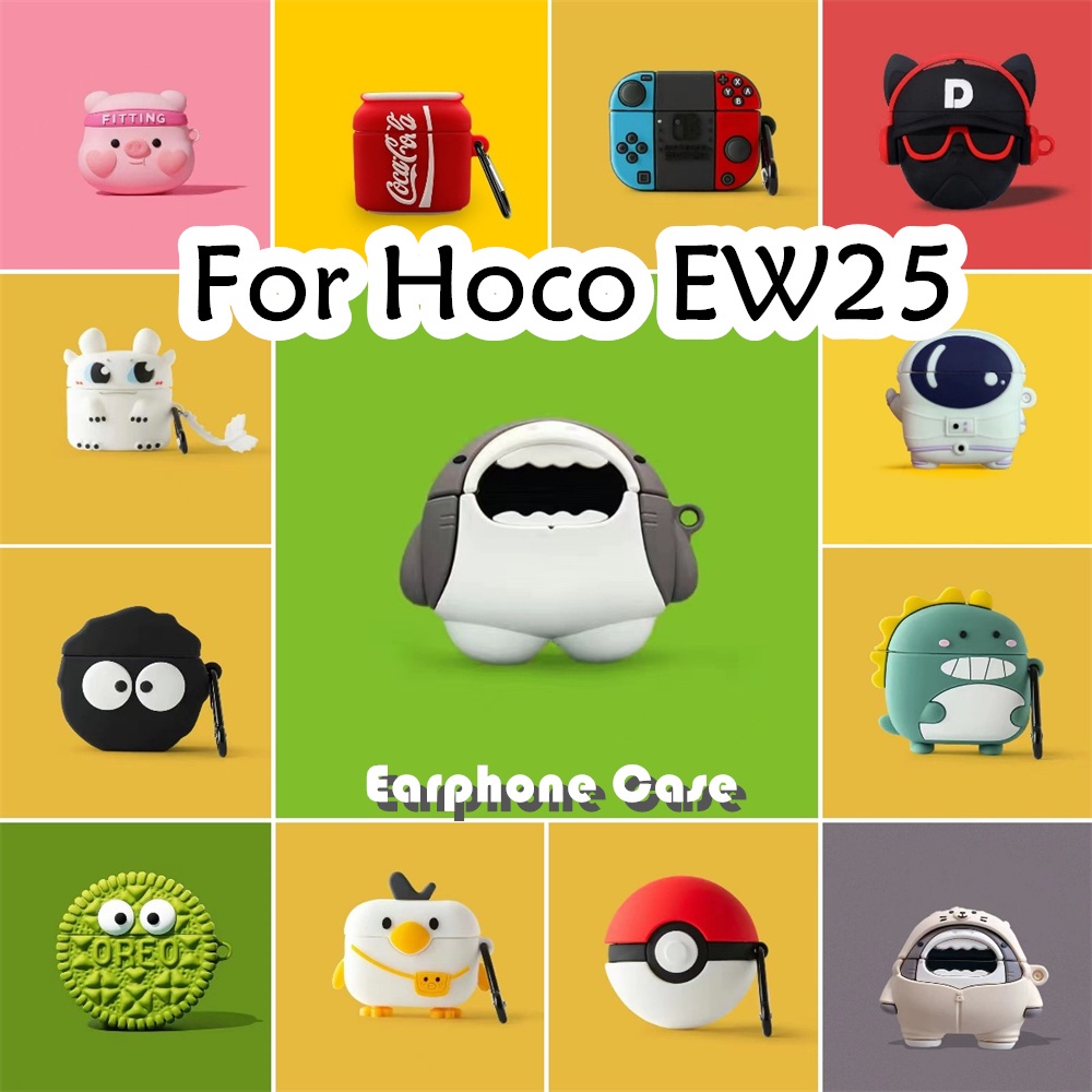 พร้อมส่ง! นําไปใช้กับ Hoco EW25 เคส Case เคสหูฟัง รูปแบบสามมิติที่สร้างสรรค์ ซิลิโคนนุ่ม เคส เคสหูฟัง