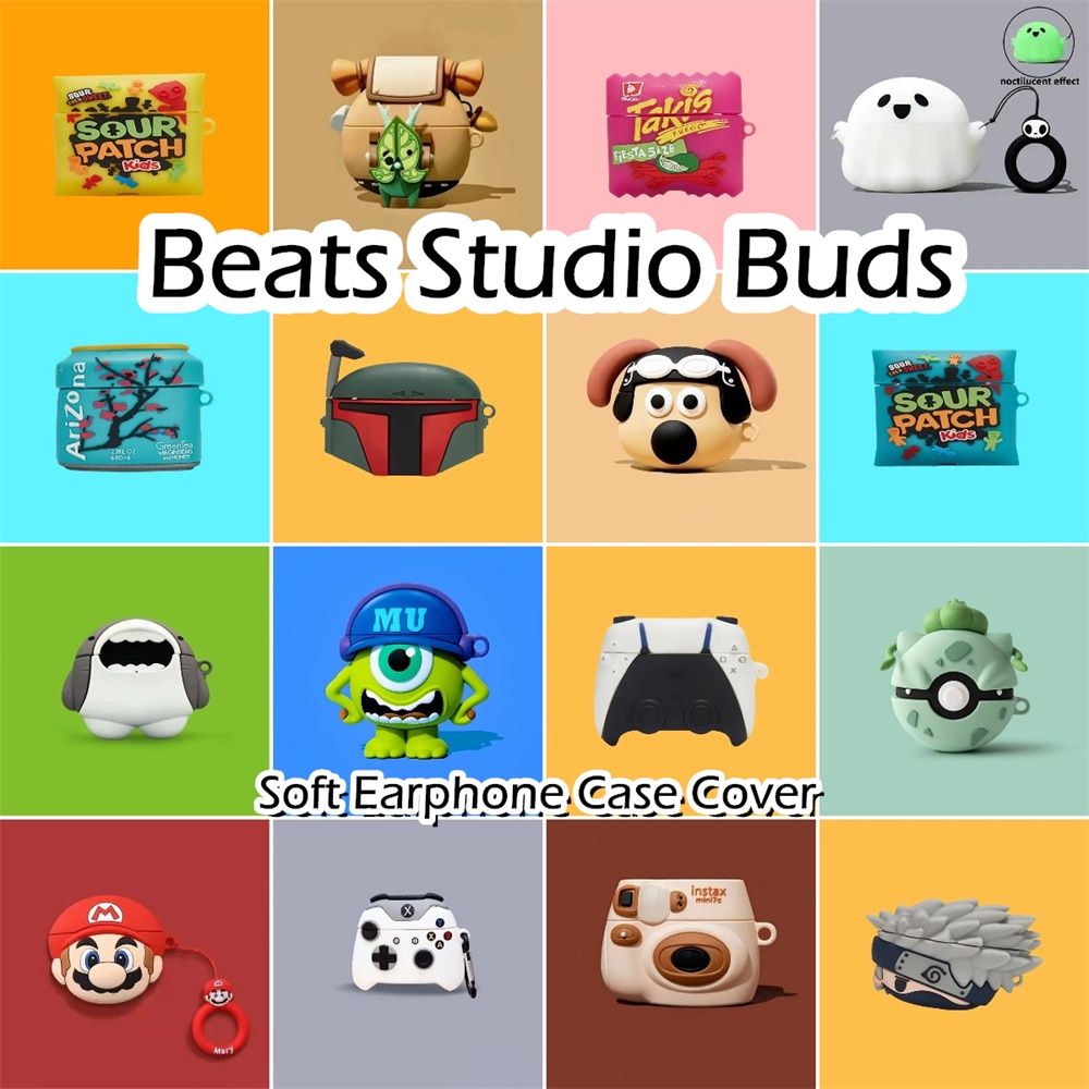 【Case Home】นําไปใช้กับ Beats Studio Buds เคส Case เคสหูฟัง การ์ตูนง่าย ซิลิโคนนุ่ม เคส เคสหูฟัง NO.1
