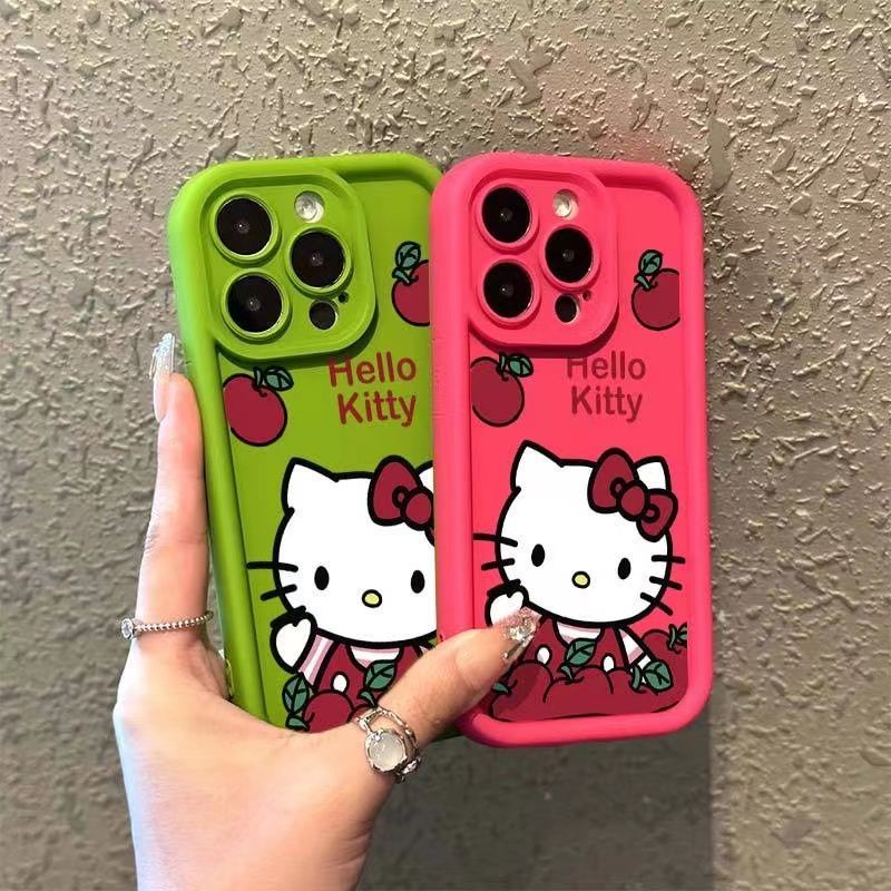 เคสโทรศัพท์มือถือ กันฝุ่น กันเหงื่อ ลายคิตตี้ แฟชั่นยอดนิยม สําหรับ iPhone 14 11 Pro Max 13 15 Pro 12Mini XS Max XR XS SE 2020 6 6S 8 7 Plus