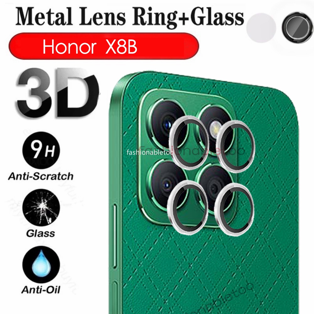 แหวนโลหะกล้องเลนส์ป้องกันฟิล์มสําหรับ Honor X8B X8A X6B X6A X7B X 8B X 8A X 6B X 6A X 7B HonorX8B Ho