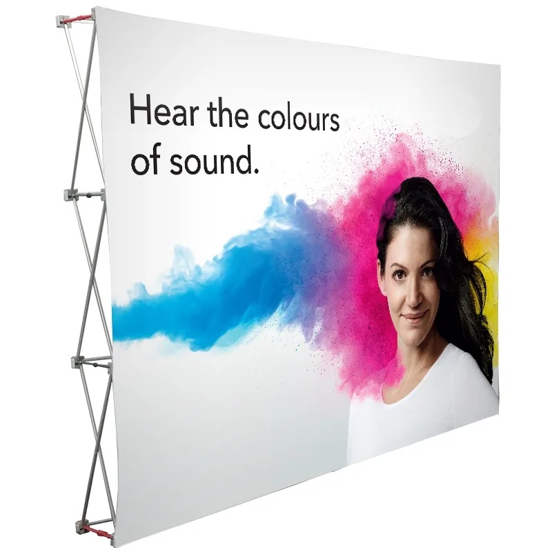 Popup Pull Frame Backdrop ขาตั้งฉากแบล็คดรอป 3x3 3x4 ฟูเฟรม(ตรง) Pop Up แบบพกพาฉากหลัง บูธสำเร็จรูป อุปกรณ์ออกบูธ