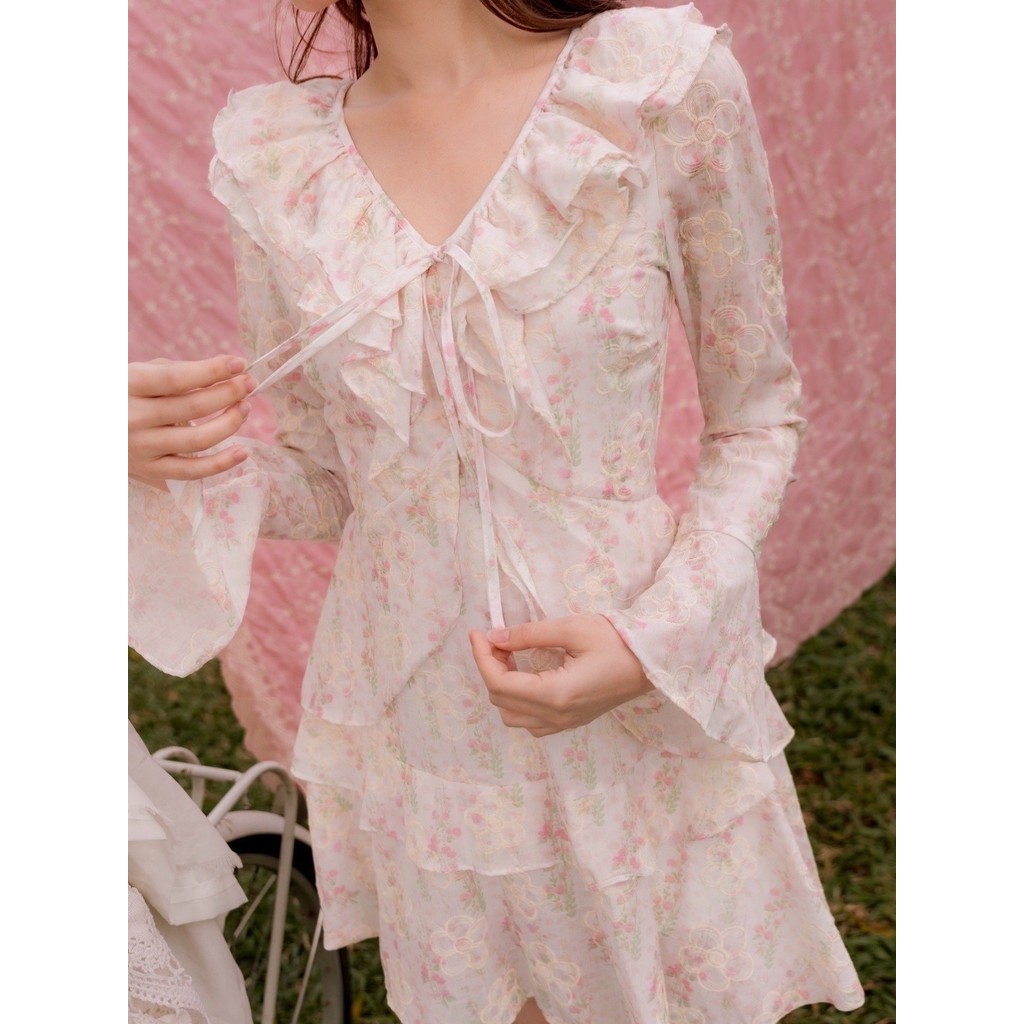 #JBS2224 Finish Flowers Dress - รูปที่ 5