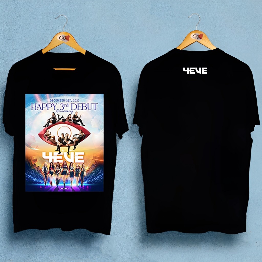 [ Cotton] [สินค้ามีในสต็อก] เสื้อยืดคอกลมแขนสั้นพิมพ์ลาย 4eve LIVE AT IMPACT ARENA