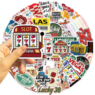 💥พร้อมส่ง💥Las Vegas ลาสเวกัส lottery USA กันน้ำ สติ๊กเกอร์ ใ…