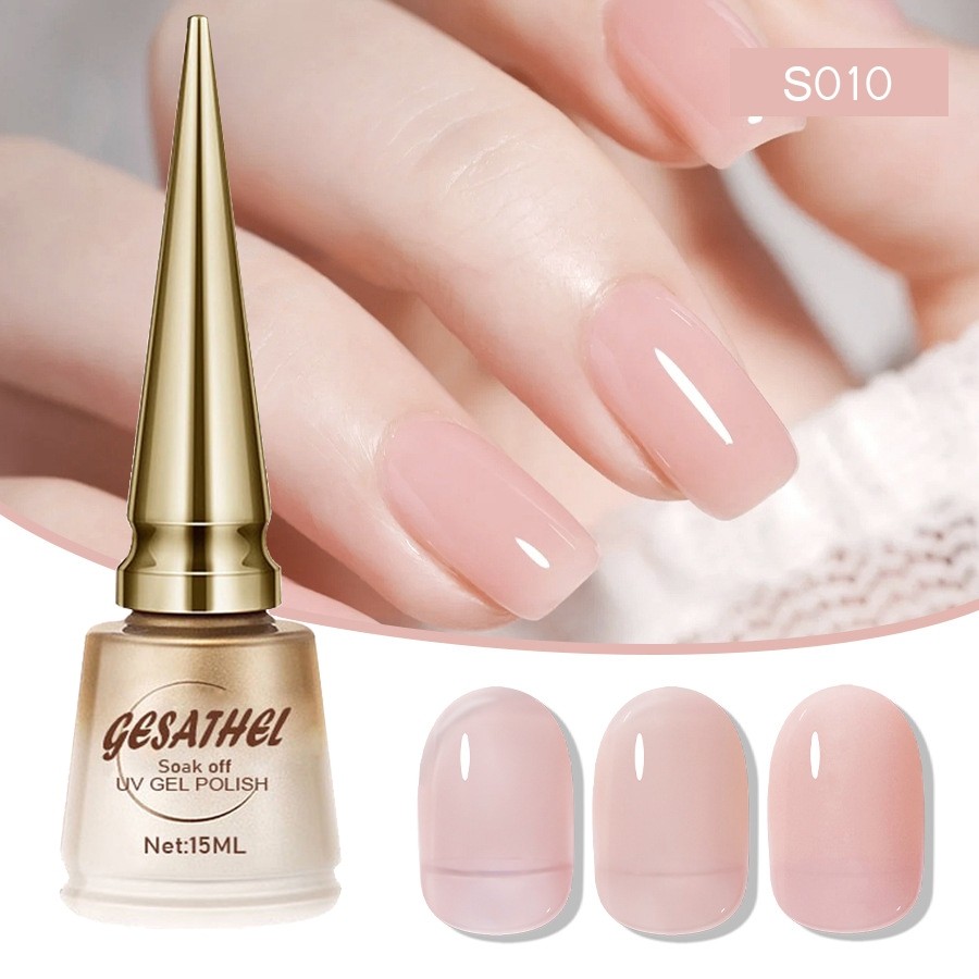 GESATHEL 47สี น้ํายาทาเล็บเจล ยาทาเล็บเจล สีเจลทาเล็บ สีทาเล็บเจล 15MLสีเจล (แบบต้องอบ พร้อมส่ง) - 5