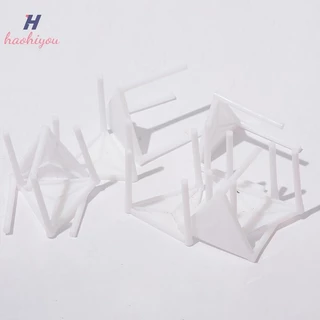 <haohiyou> 100 ชิ้น Pizza Saver Stands Fixing Rack ผู้ถือพิซซ่าพิซซ่าบรรจุขาตั้งกล้องพลาสติก Stack