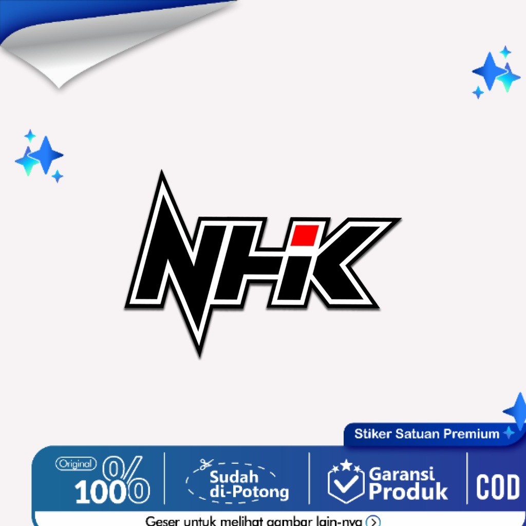 NHK สติกเกอร์หมวกกันน็อคไวนิลเคลือบมันเงา NHK สติ๊กเกอร์หมวกกันน็อค 1 ชิ้น
