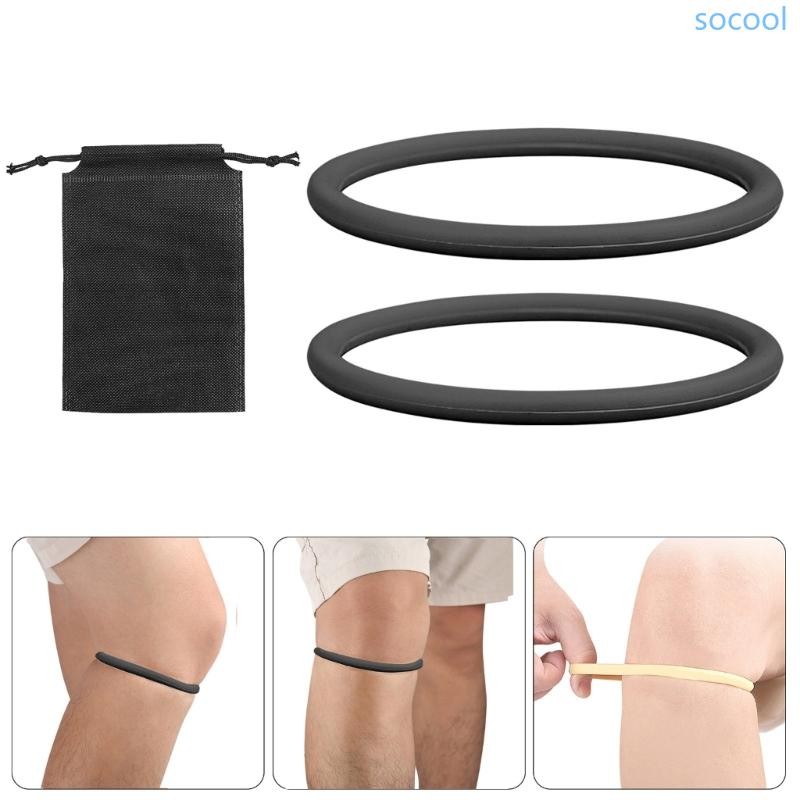Soc* 1 คู่ Patella เข่ารั้งพร้อมกระเป๋า Patella Tendon เข่าสายรัดเข่าแถบรั้งสนับสนุนซิลิโคน Patella Band