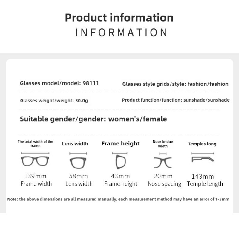 สินค้าพร้อมCOD (San9)แฟชั่น Ulzzang Metal Oval Frame แว่นกันแดดป้องกันรังสียูวีของผู้หญิง - รูปที่ 2